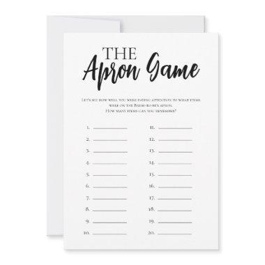 Minimalist  Apron Memory Game