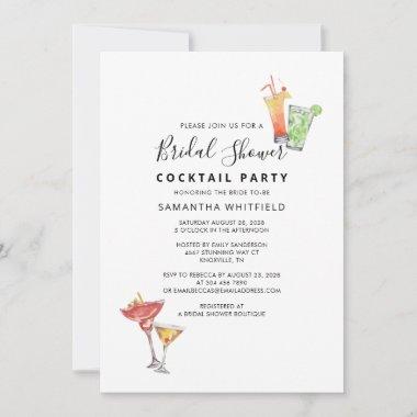 Minimalist Bridal Shower Cocktail Party Invitations