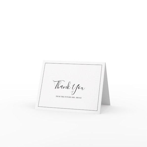 Minimalist Bridal Shower Future Mrs Thank You Invitations