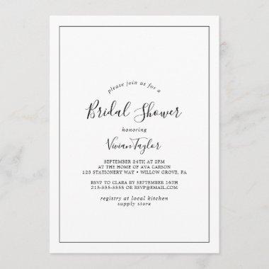 Minimalist Bridal Shower Invitations