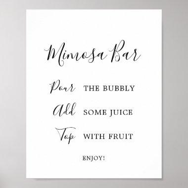 Minimalist Bridal Shower Mimosa Bar Sign