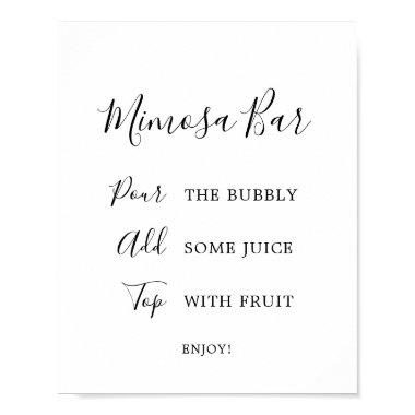 Minimalist Bridal Shower Mimosa Bar Sign