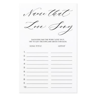 Minimalist Bridal Shower Name That Love Song Game