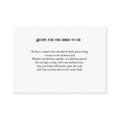 Minimalist  request recipe for bride enclosure