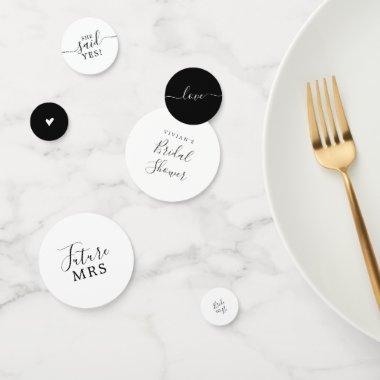 Minimalist Bridal Shower Table Confetti