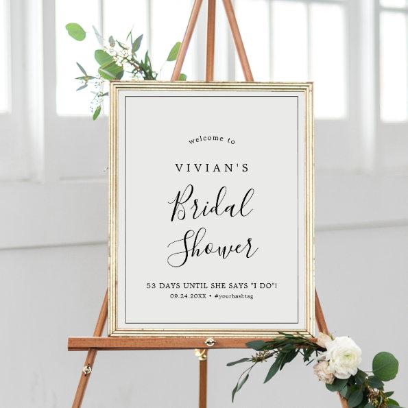 Minimalist Bridal Shower Welcome Poster