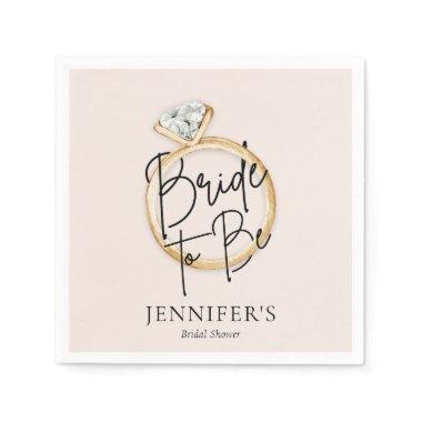 Minimalist Bride To Be Bridal Shower Napkins