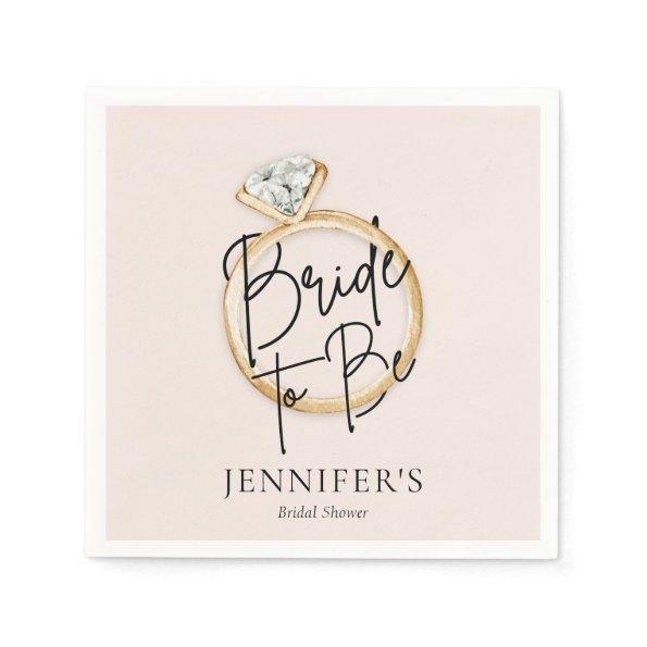 Minimalist Bride To Be  Napkins