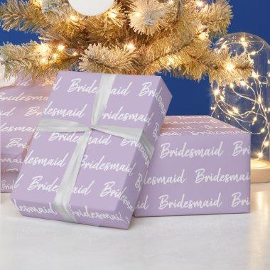 Minimalist Bridesmaid brush script typography Wrapping Paper