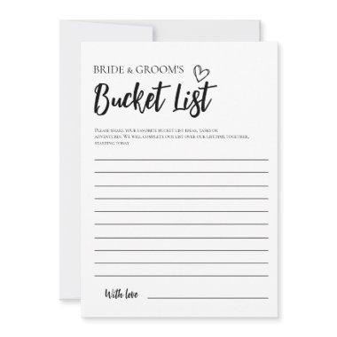 Minimalist Bucket List for Bride and Groom