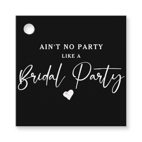 Minimalist Calligraphy Bridal Party Favor Tags