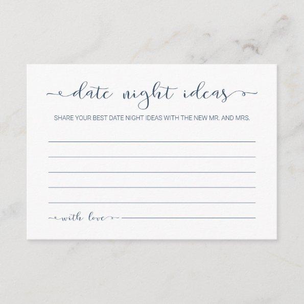 Minimalist Calligraphy Date Night Idea Invitations