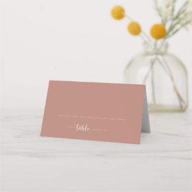 Minimalist Calligraphy Terracotta Wedding Place