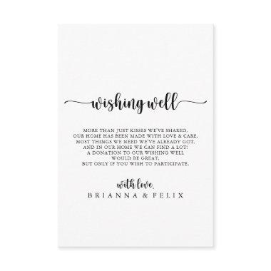 Minimalist Calligraphy Wedding Wishing Well Enclosure