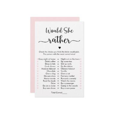 Minimalist Calligraphy Would She Rather Game