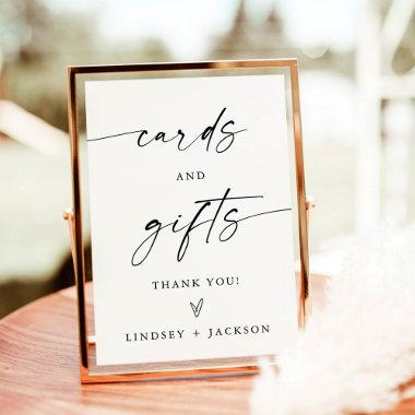Minimalist Invitations and Gifts Sign, Modern Sign