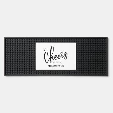 Minimalist Cheers to the Future MRS  Bar Mat