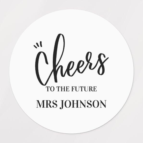 Minimalist Cheers to the Future MRS  Labels