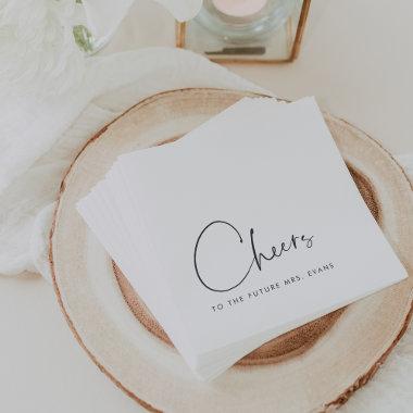 Minimalist Cheers to the Future Mrs  Napkins