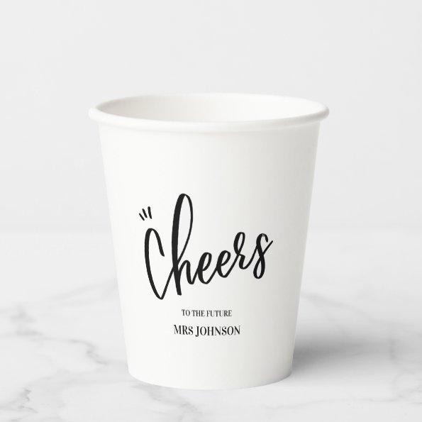 Minimalist Cheers to the Future MRS  Paper Cups