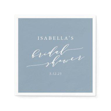 Minimalist Classic Dusty Blue  Custom Napkins