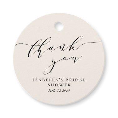 Minimalist Classic Ivory Cream  Thank Favor Tags
