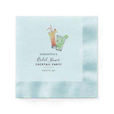 Minimalist Cocktail Party Bridal Shower Paper Napkins