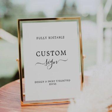 Minimalist Custom Sign Editable Wedding Template
