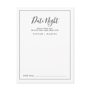 Minimalist Date Night Idea Invitations