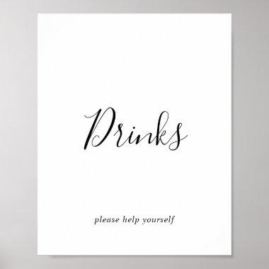 Minimalist Drinks Sign