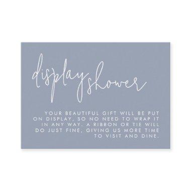 Minimalist Dusty Blue Bridal Shower Display Shower Enclosure Invitations