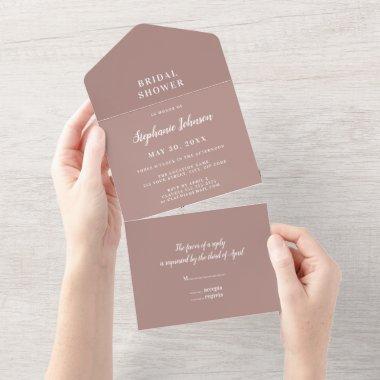 Minimalist Dusty Rose and White  All In One