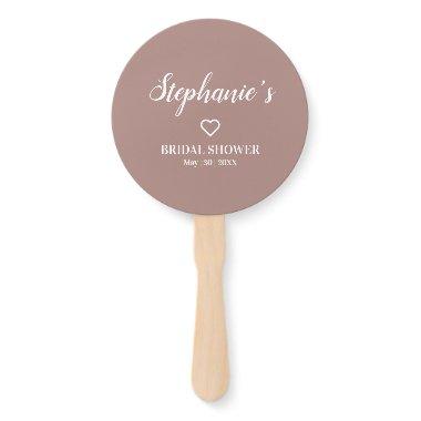 Minimalist Dusty Rose and White  Hand Fan