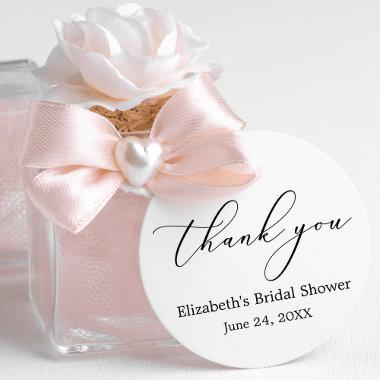 Minimalist Elegance Calligraphy Bridal Shower Favor Tags