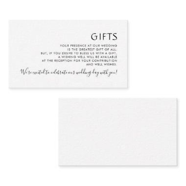 Minimalist Elegant Black and White Wedding Gifts Enclosure