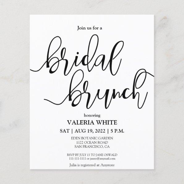 Minimalist Elegant Bridal brunch Invitations