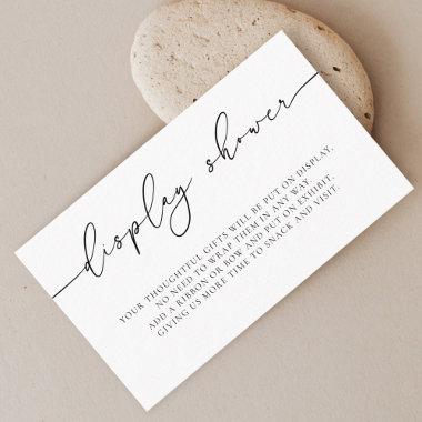 Minimalist Elegant Calligraphy Display Shower Enclosure Invitations