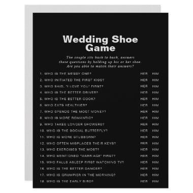 Minimalist Elegant Formal Black Wedding Shoe Game