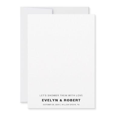 Minimalist Elegant Formal Couple's shower Invitat