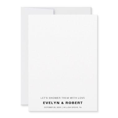 Minimalist Elegant Formal Couple's shower Invitat Invitations