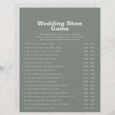 Minimalist Elegant Formal Green Wedding Shoe Game