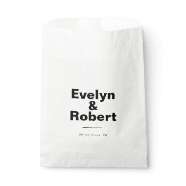 Minimalist Elegant Formal Wedding Favor Bag