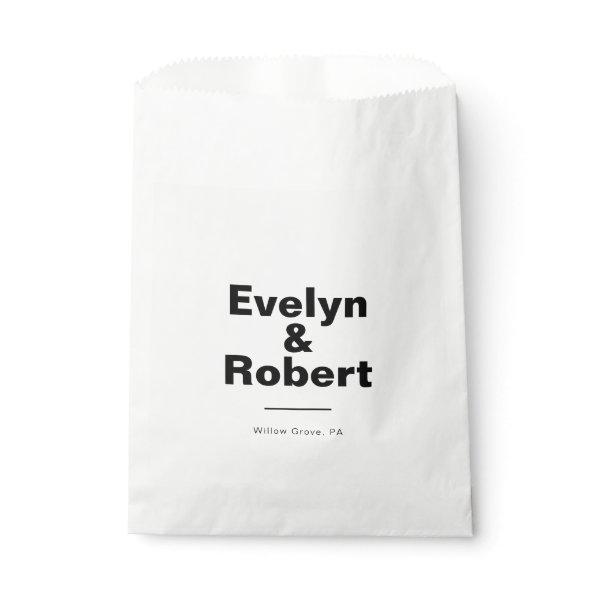 Minimalist Elegant Formal Wedding Favor Bag
