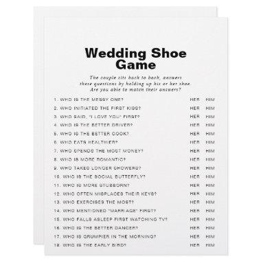 Minimalist Elegant Formal Wedding Shoe Game