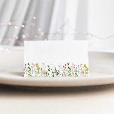Minimalist elegant wildflowers wedding place
