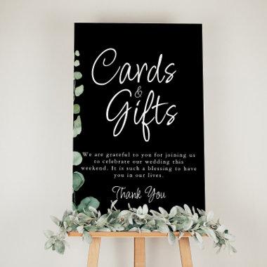 Minimalist Eucalyptus Black  and Gifts Poster