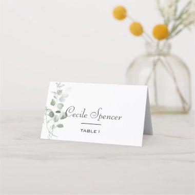 Minimalist Eucalyptus Foliage Formal Wedding Place