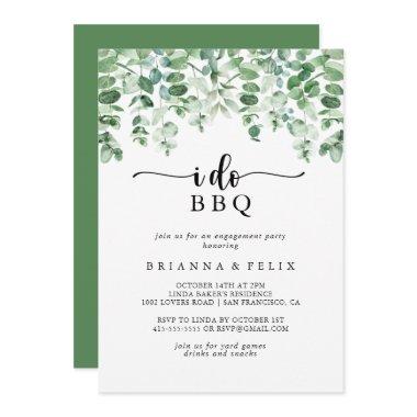 Minimalist Eucalyptus I Do BBQ Engagement Party