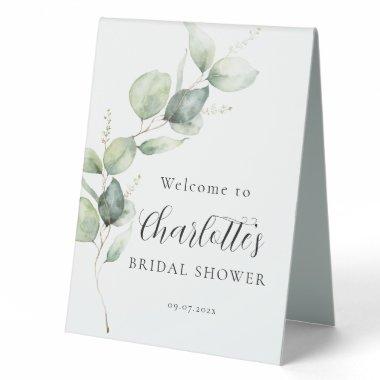 Minimalist Eucalyptus Script  Table Tent Sign