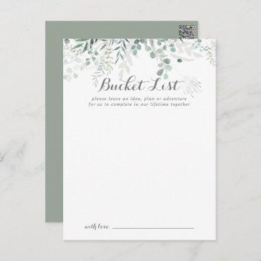 Minimalist Eucalyptus Wedding Bucket List Invitations
